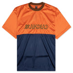 Maze Football Mesh Shirt - Orange/Navy