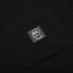 Mini Waffle Mock Neck T-Shirt - Washed Black