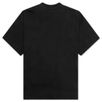 Mini Waffle Mock Neck T-Shirt - Washed Black