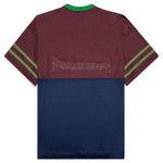 Paneled Football Mesh Shirt - Burgundy