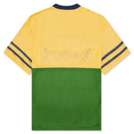 Paneled Football Mesh Shirt - Yellow