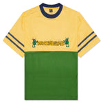 Paneled Football Mesh Shirt - Yellow