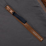 Paneled Sherpa Full Zip Jacket - Brown