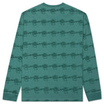 Running Head Textured Stripe L/S Shirt - Mallard Green