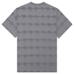 Running Head Textured Stripe S/S Shirt - Washed Blue Grey
