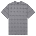 Running Head Textured Stripe S/S Shirt - Washed Blue Grey