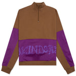 Sinister Screw Overlay Half Zip Fleece - Brown