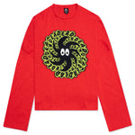 Spit It Oversized Cropped Boxy Sweater - Red