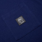 Waffle Knit Mockneck S/S Shirt - Navy