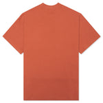 Waffle Knit Mockneck S/S Shirt - Orange