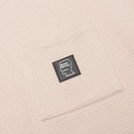 Waffle Knit Mockneck S/S Shirt - Tan