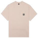 Waffle Knit Mockneck S/S Shirt - Tan