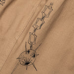Whips And Chains Wide Leg Pleated Pants - Khaki