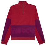 Gastromaniac Overlay Half Zip Fleece - Maroon