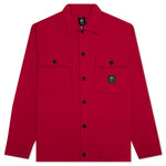 Waffle Snap Front Shirt - Berry