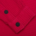 Waffle Snap Front Shirt - Berry