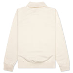 Buttoned Raglan Long Sleeve Sweatshirt - Ivory