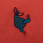 Blue Sitting Pear T-Shirt - Burned Orange