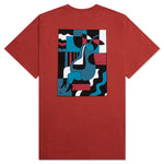 Blue Sitting Pear T-Shirt - Burned Orange