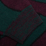 Distorted Waves Knitted Pullover - Pine Green