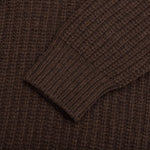 Mirrored Flag Logo Knitted Pullover - Chocolate