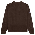 Mirrored Flag Logo Knitted Pullover - Chocolate