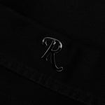 Mirrored Flag Logo Polar Fleece Hooded Pullover - Black