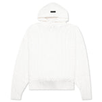 Cable Knit Hoodie - Cloud Dancer