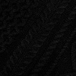 Cable Knit Hoodie - Jet Black