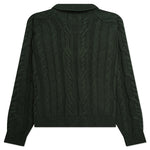 Cable Zip Henley - Green