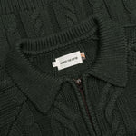 Cable Zip Henley - Green
