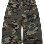 Camo Pleated Cargo Shorts - Camo
