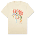 Scribbled Logo Tee - Stone
