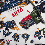 Car Race Tropical Print Shirt - Ivory