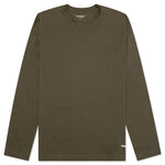 Link Script L/S T-Shirt - Nettle/White
