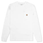 L/S Pocket Tee - White
