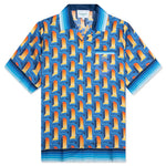 L'Arche De Nuit Cuban Collar Silk Shirt - Multi