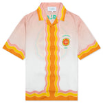 Rainbow Monogram Printed Silk Shirt - White