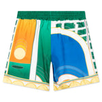 Reve De Tennis Silk Shorts w/ Drawstrings - Multi