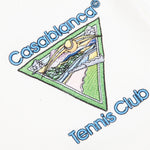 Tennis Club Icon Embroidered Hooded Sweatshirt - Off White