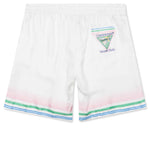 Tennis Club Icon Silk Shorts w/ Drawstrings - Multi