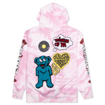 Chinatown Be Mine Hoodie - Pink Tie Dye