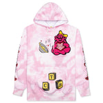 Chinatown Be Mine Hoodie - Pink Tie Dye