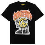 Chinatown Peace Guy Flame Arc T-Shirt - Black