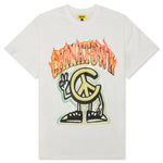 Chinatown Peace Guy Flame Arc T-Shirt - Cream