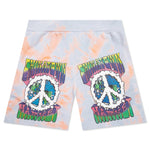Chinatown Peace Earth Clouds Tie-Dye Sweatshorts - Tie-Dye
