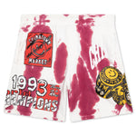 Chinatown Smiley Champions 3 Rings Tie-Dye Sweatshorts - Red