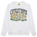 Chinatown Smiley Flower Power Crewneck - Ash Grey