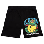 Chinatown Smiley Planter Sweatshorts - Black