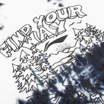 Chinatown x Li-Ning Find Your Way Tie-Dye T-Shirt - Navy